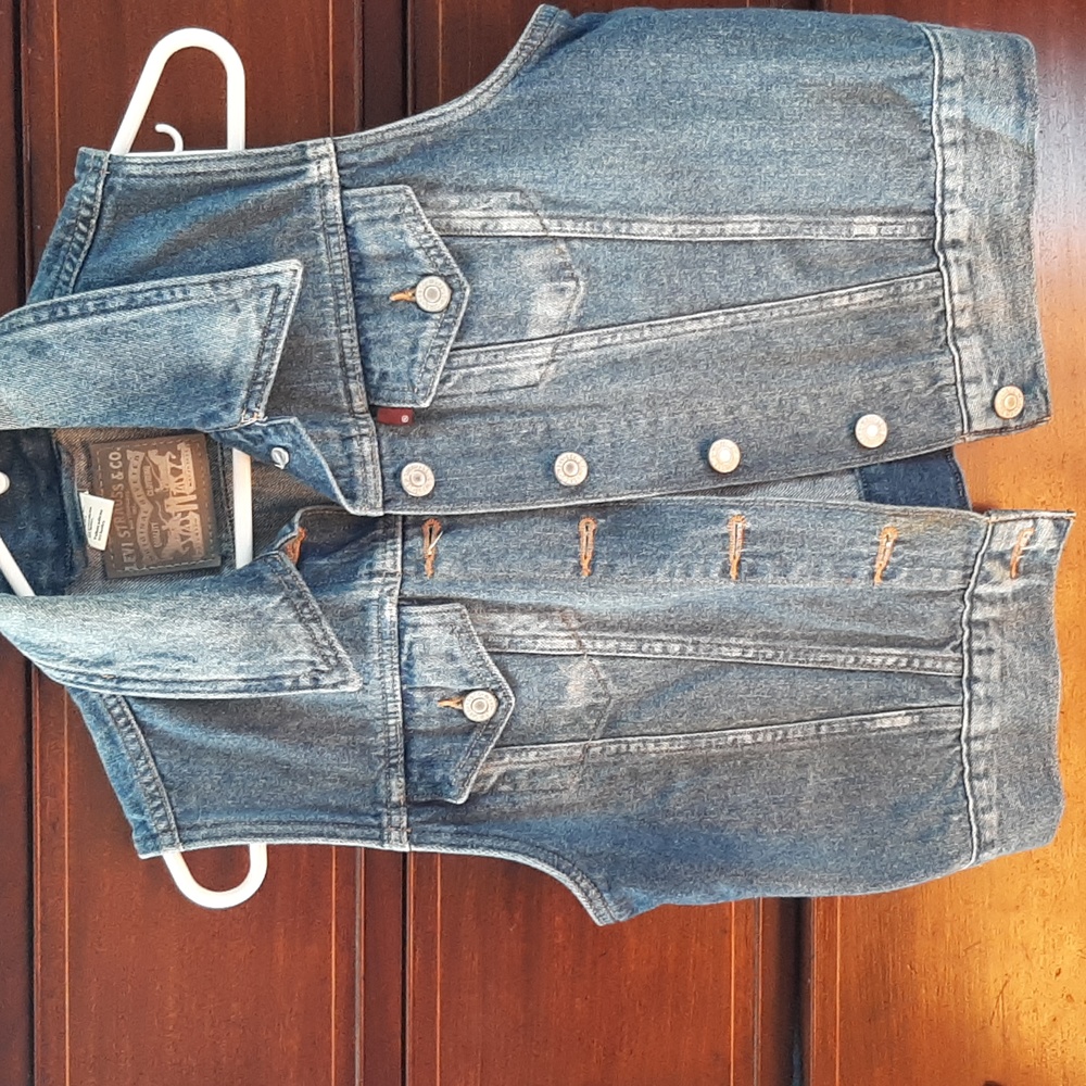 Levis denim vest womens medium